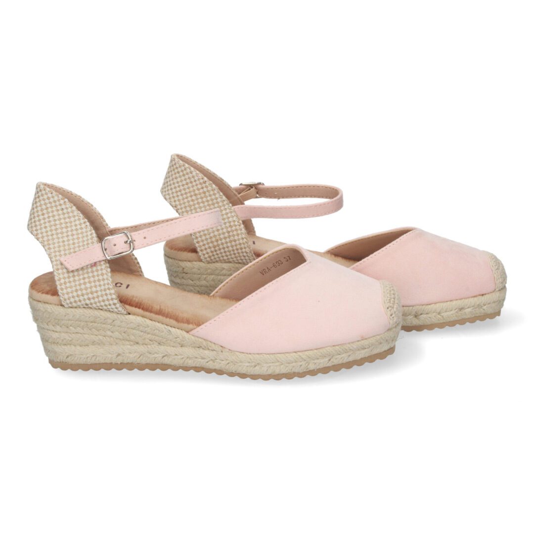 Sandalias plataforma beige hebilla trenzado - Imagen 6