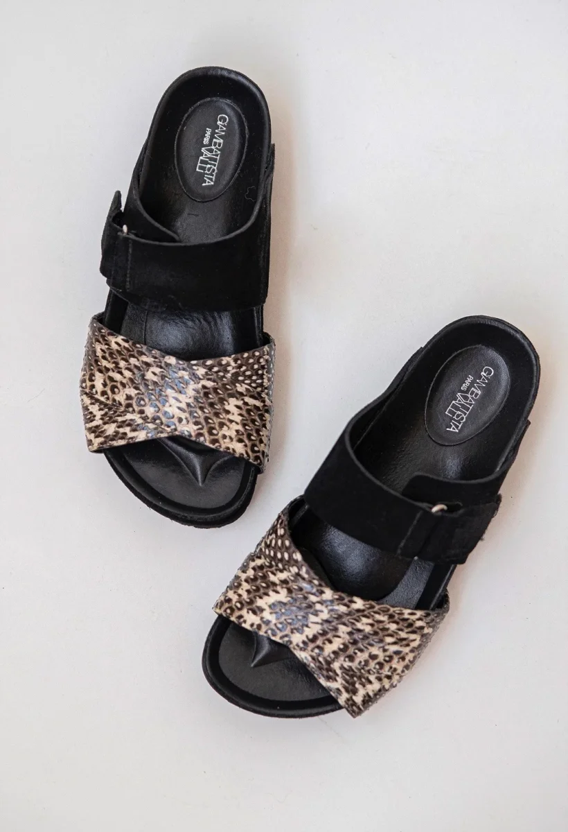Giambattista Valli sandalias de ante y piel estampado pitón Talla 36 Nuevas - Imagen 4