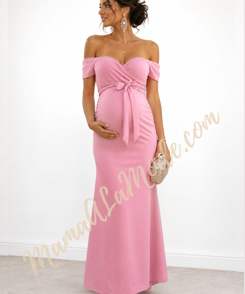 Vestido Materno Aitana Estilo Sirena Elegante y Juvenil para Fiesta