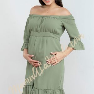 Vestido Materno Almudena Estilo Formal Juvenil en Gasa