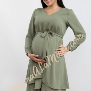 Vestido Materno Brisa Estilo Formal Elegante en Gasa