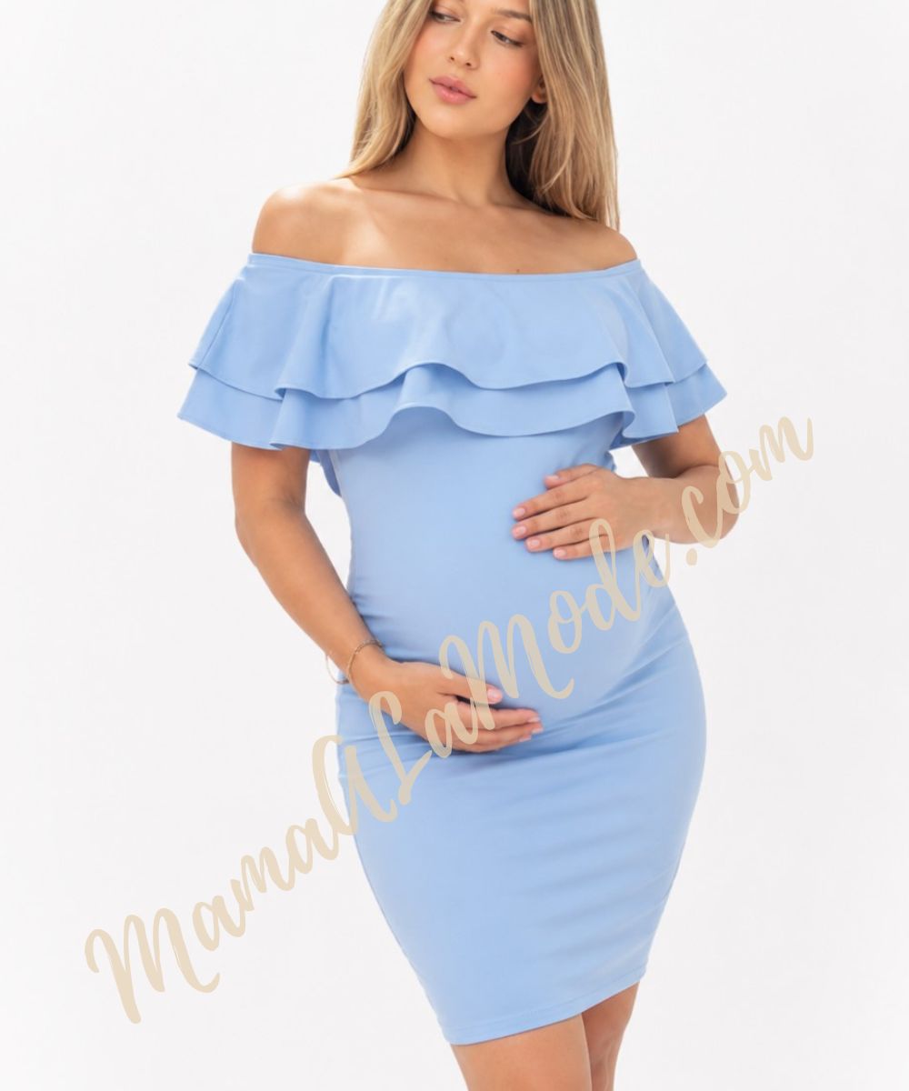 Vestido Materno Demi Elegante Doble Bobo - Imagen 3