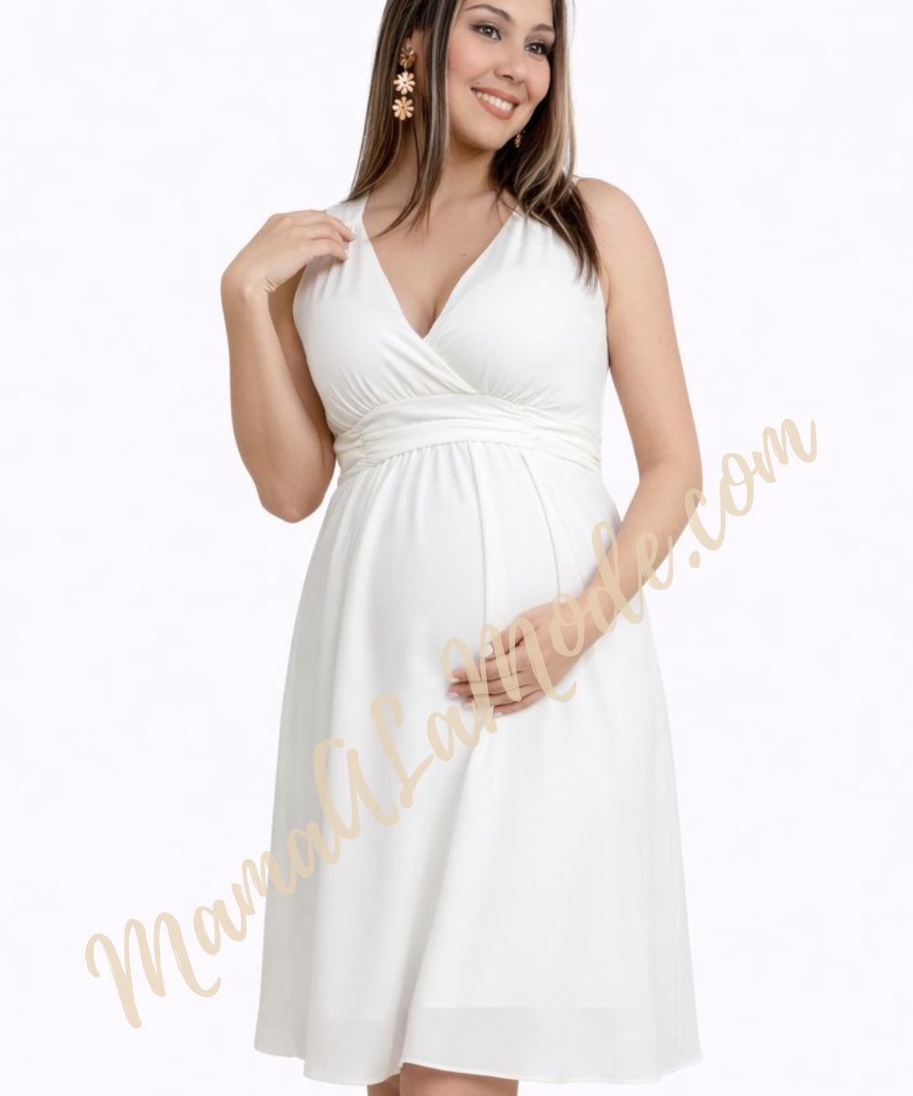Vestido Materno Giordana de Fiesta en Gasa - Imagen 3