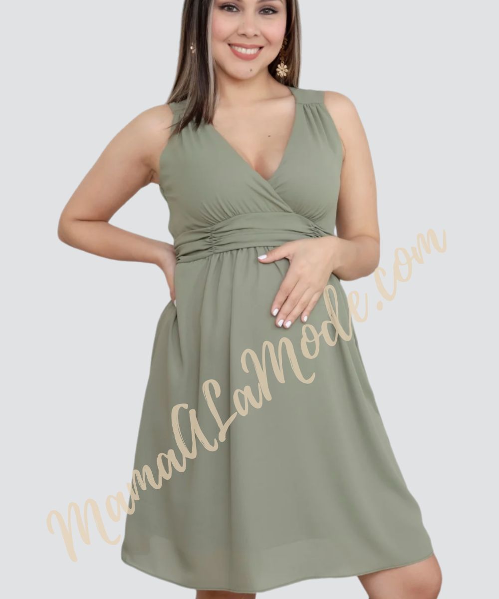 Vestido Materno Giordana de Fiesta en Gasa - Imagen 2