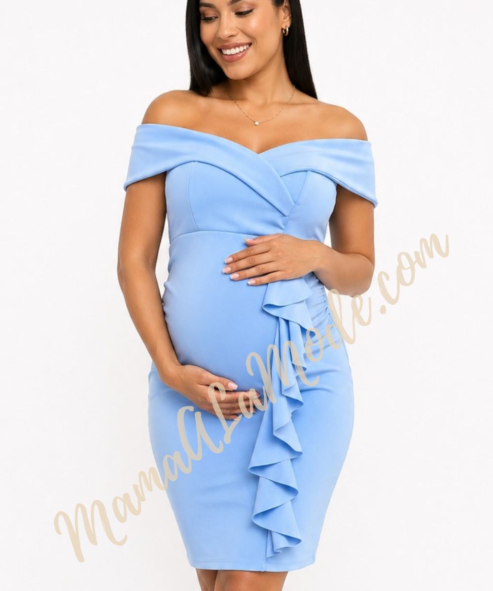 Vestido Materno Melisa Elegante y Sofisticado - Imagen 3