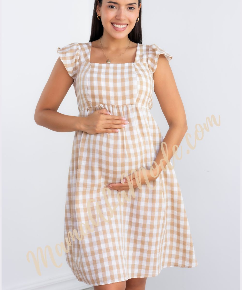 Vestido Materno Noa con amarre atrás - Imagen 3