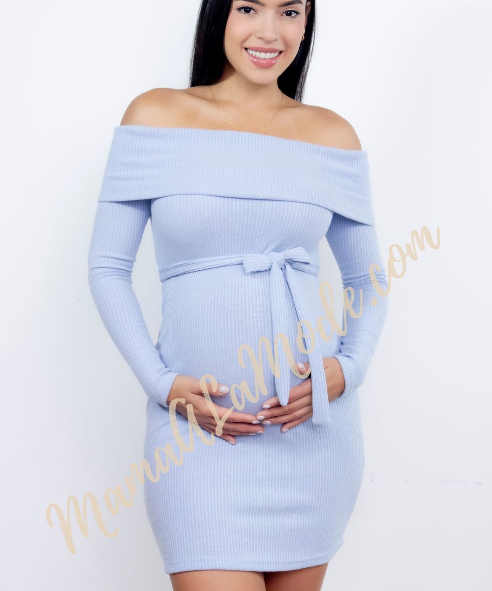 Vestido Materno Peige Manga Larga - Imagen 3