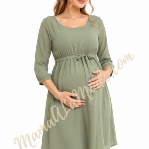 Vestido Materno Salome Estilo Formal Elegante en Gasa