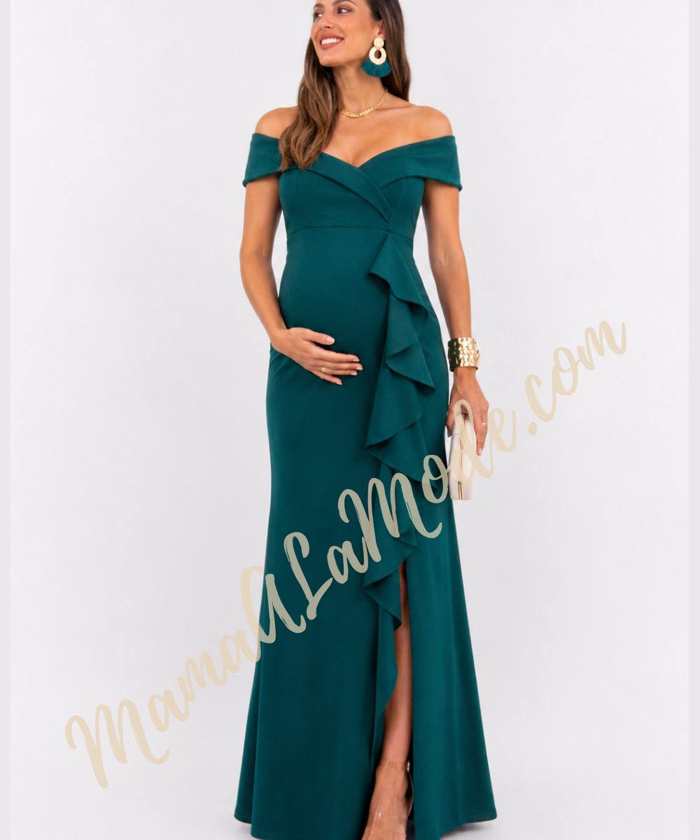 Vestido Materno Sharom Elegante y Sofisticado para BabyShower y Fiesta