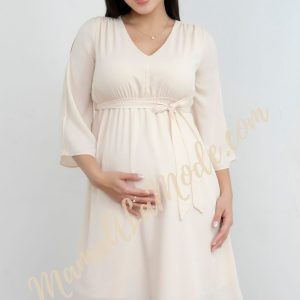 Vestido Materno Stela Estilo Formal Elegante en Gasa