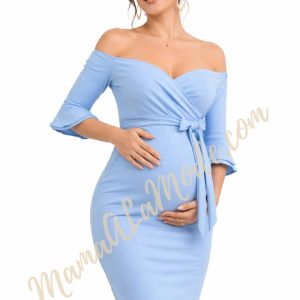 Vestido Materno Winona elegante para Baby Shower y Fiesta