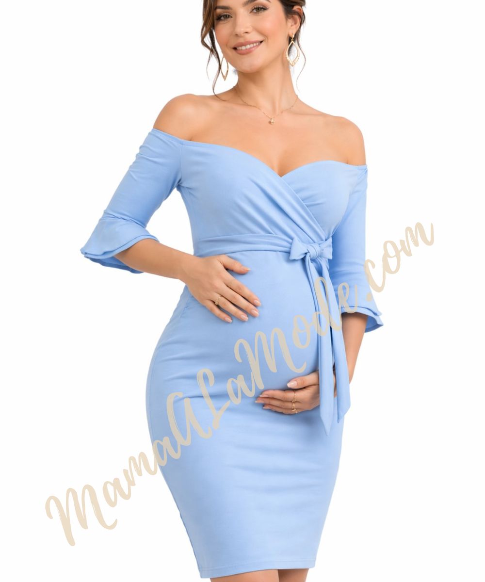 Vestido Materno Winona elegante para Baby Shower y Fiesta - Imagen 2