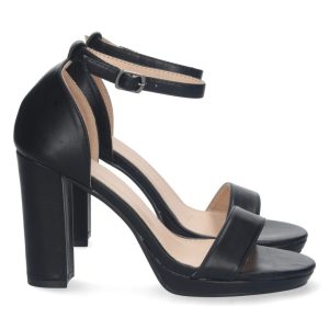 Sandalia tacón negro ankle strap
