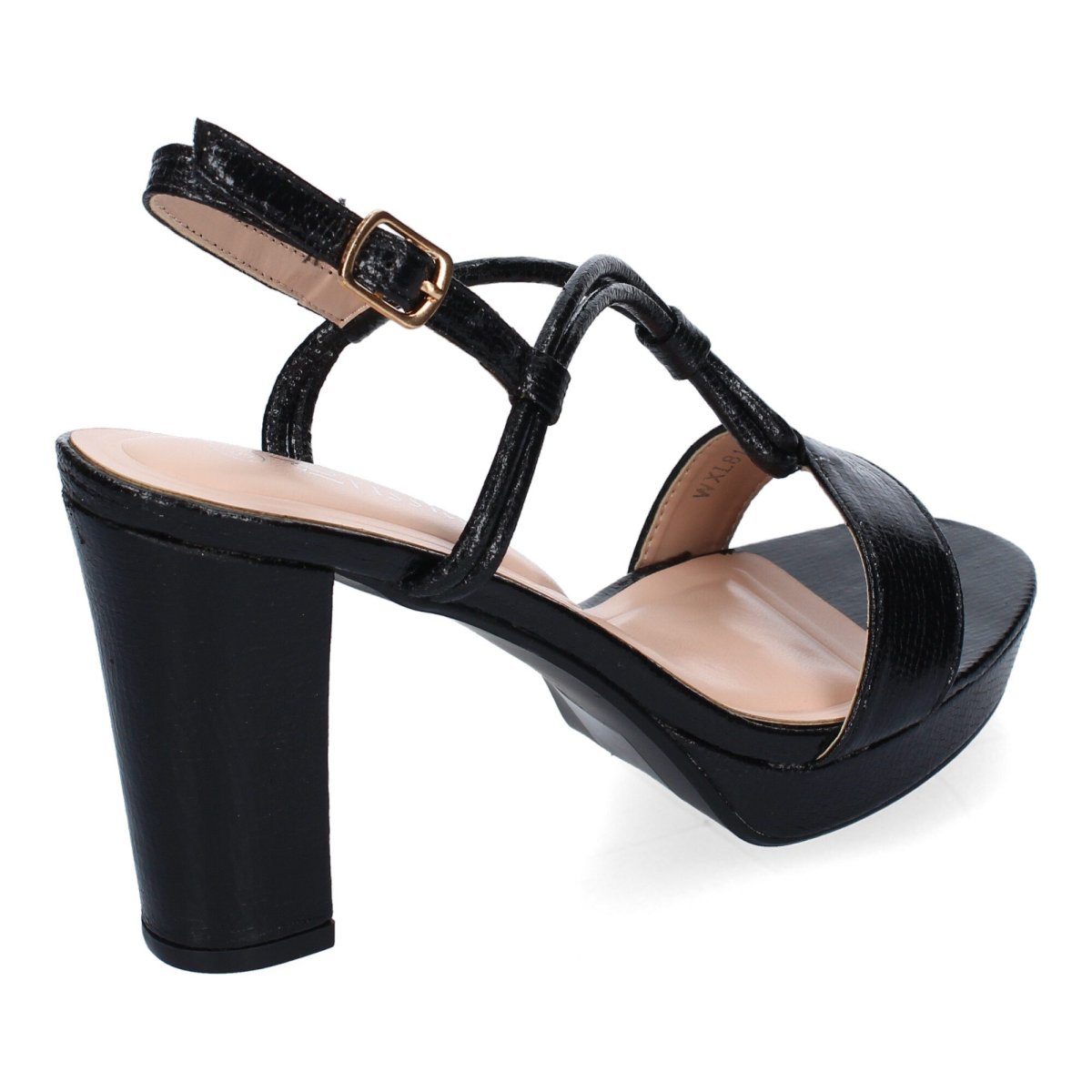 Sandalias Negras de Tacón Cruzadas - Imagen 5