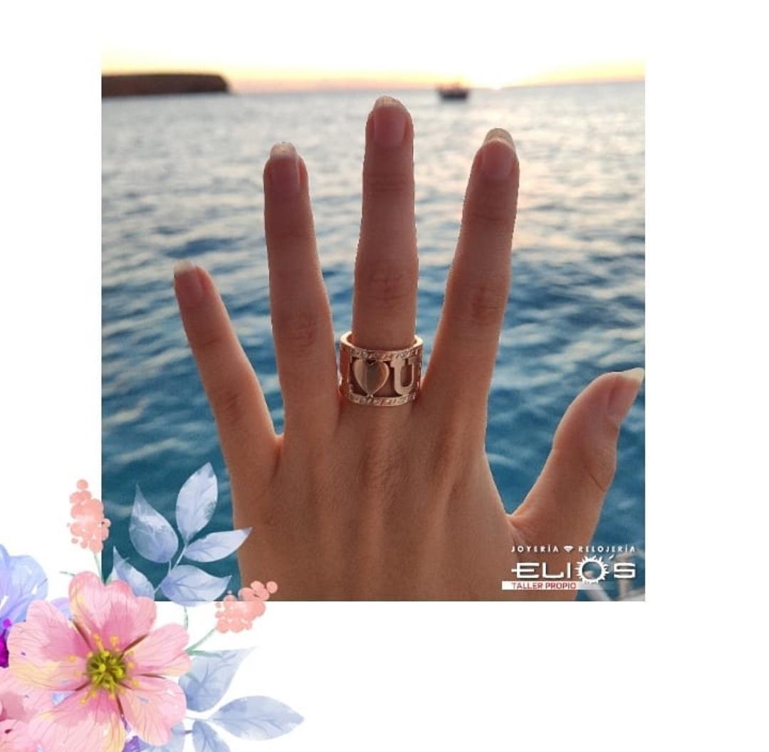 «LOVEISINTHEAIR» Anillo 18K. Handmade - Imagen 3