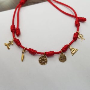 «AFORTUNADOS» pulsera hilo rojo con colgantes islas canarias