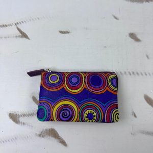 Monedero de piel pintado a mano
