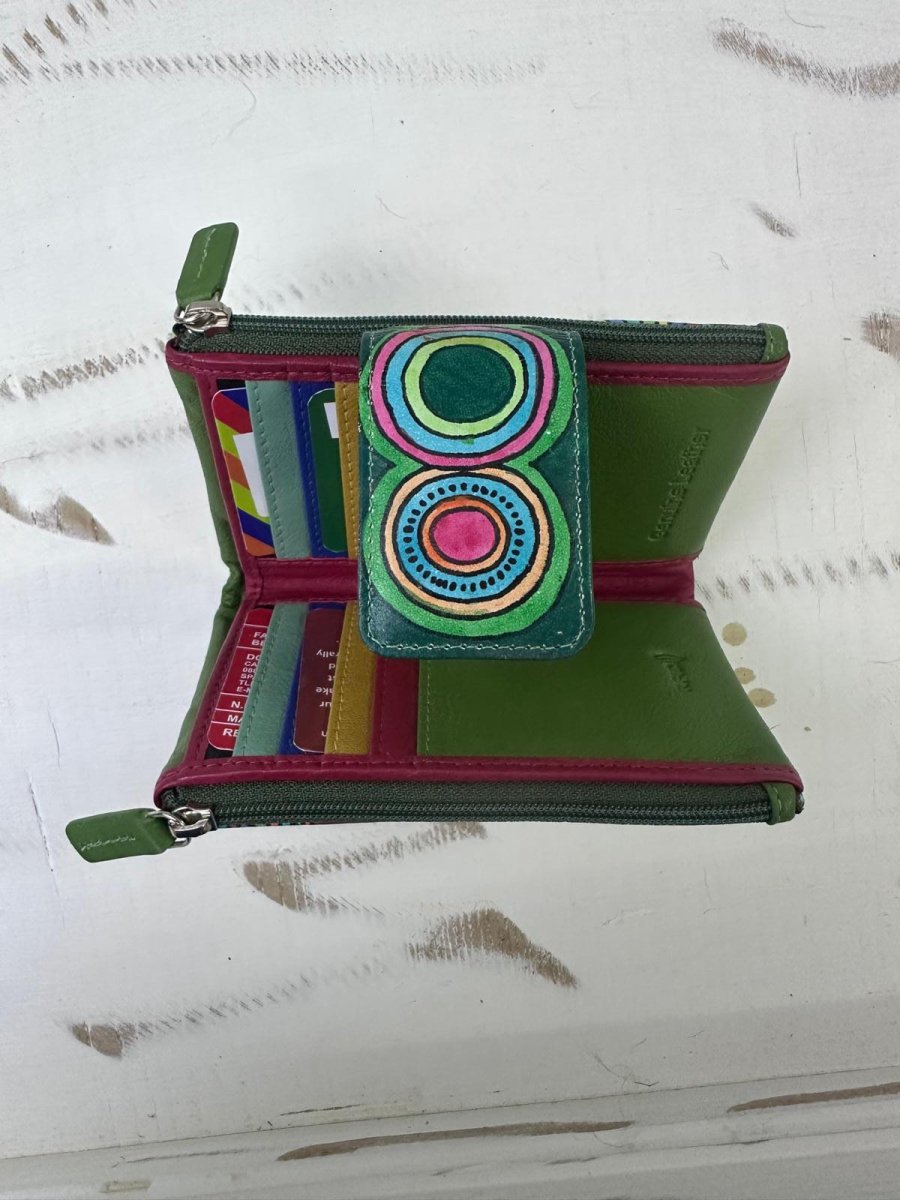 Cartera de piel pintada a mano - Imagen 3