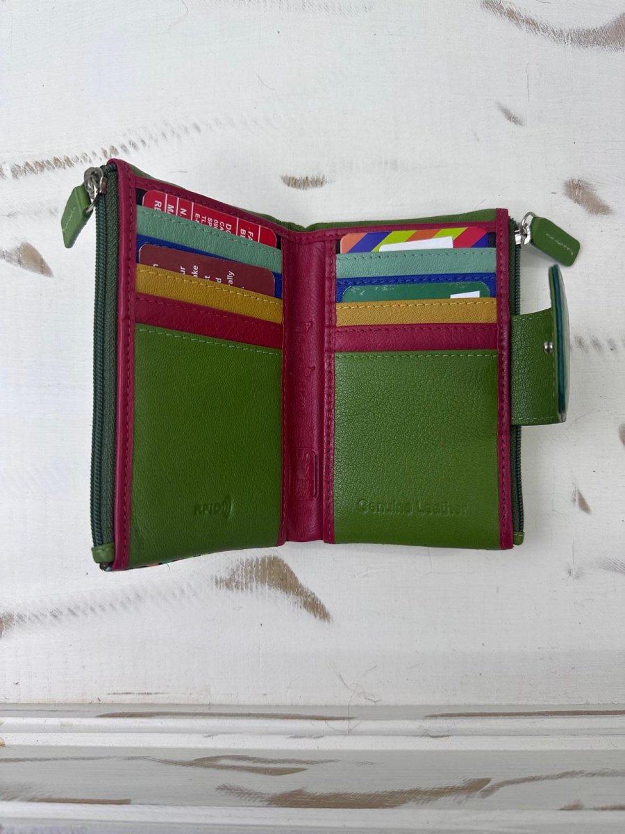 Cartera de piel pintada a mano - Imagen 4