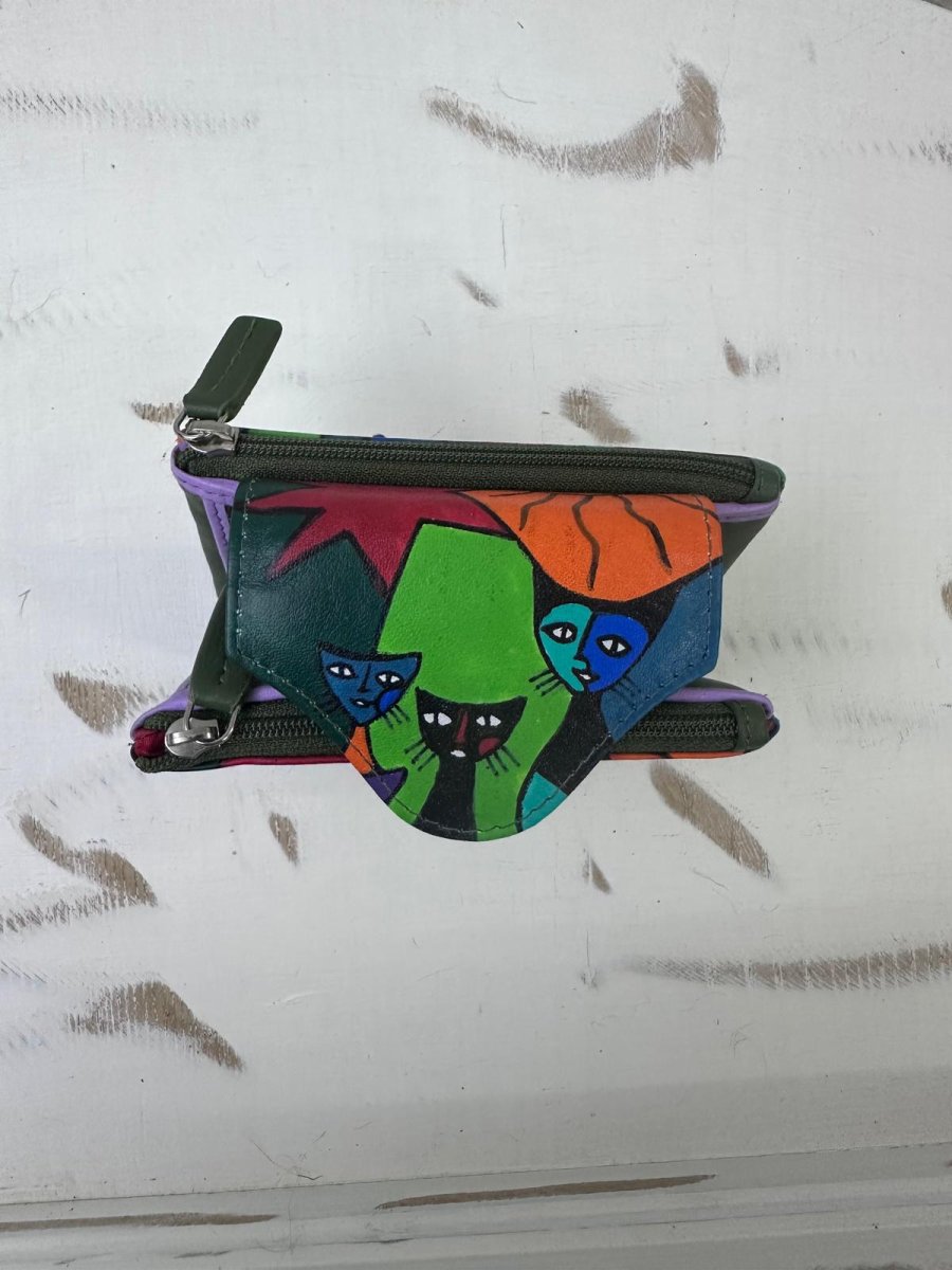 Cartera de gatos pintada a mano - Imagen 3