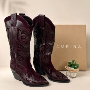 Bota Cowboy Granate Corina