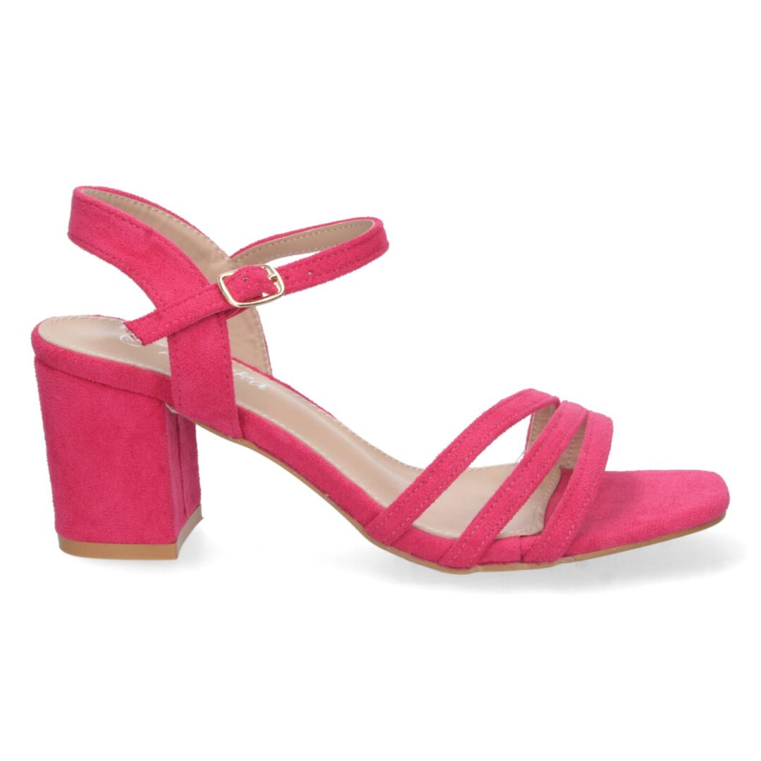 Sandalia tiras cruzadas fucsia - Imagen 3