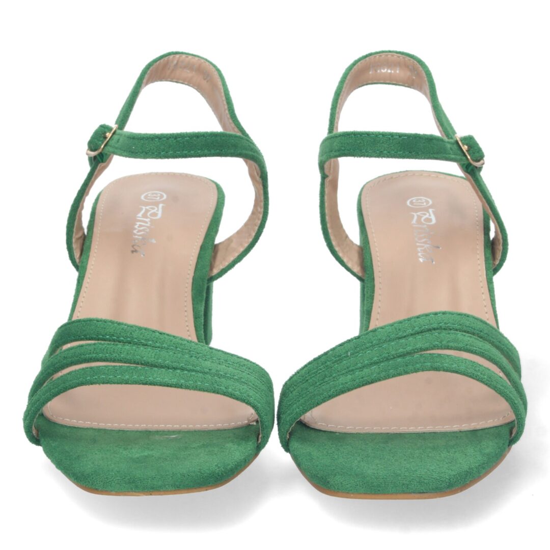 Sandalias verdes cruzadas - Imagen 4