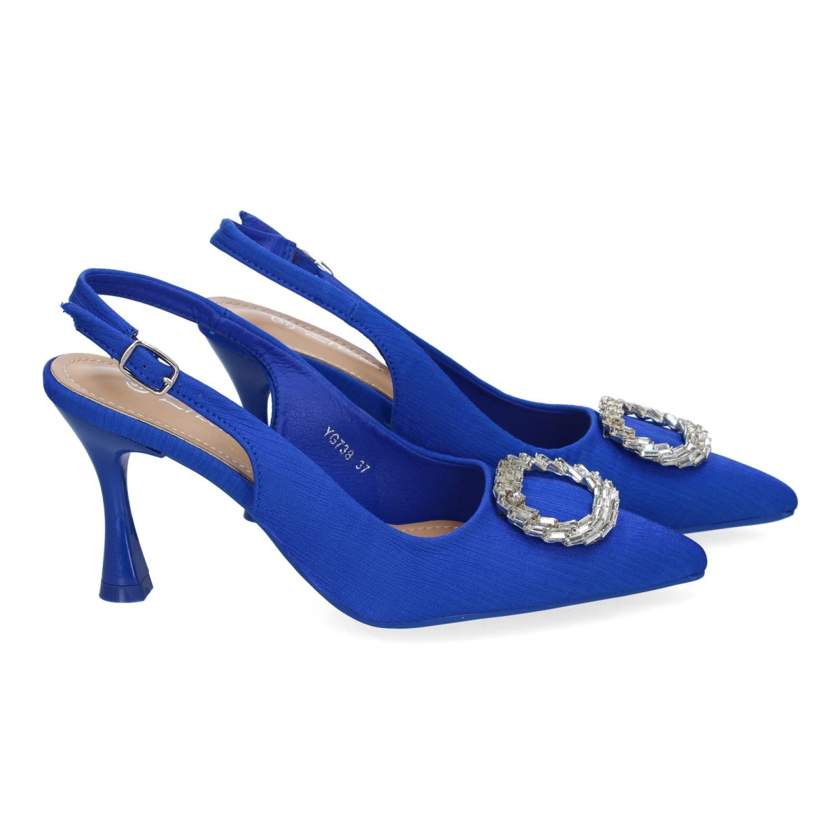 Zapatos Salón Adorno Cristal Azul - Imagen 6