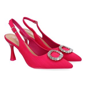 Zapatos salón adorno brillante fucsia