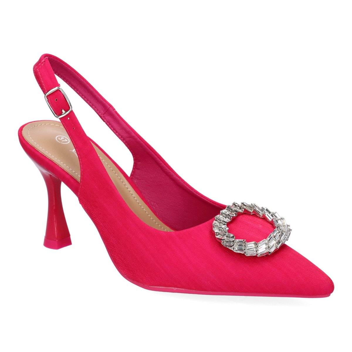 Zapatos salón adorno brillante fucsia - Imagen 4