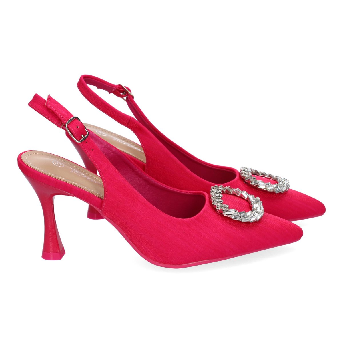 Zapatos salón adorno brillante fucsia - Imagen 6