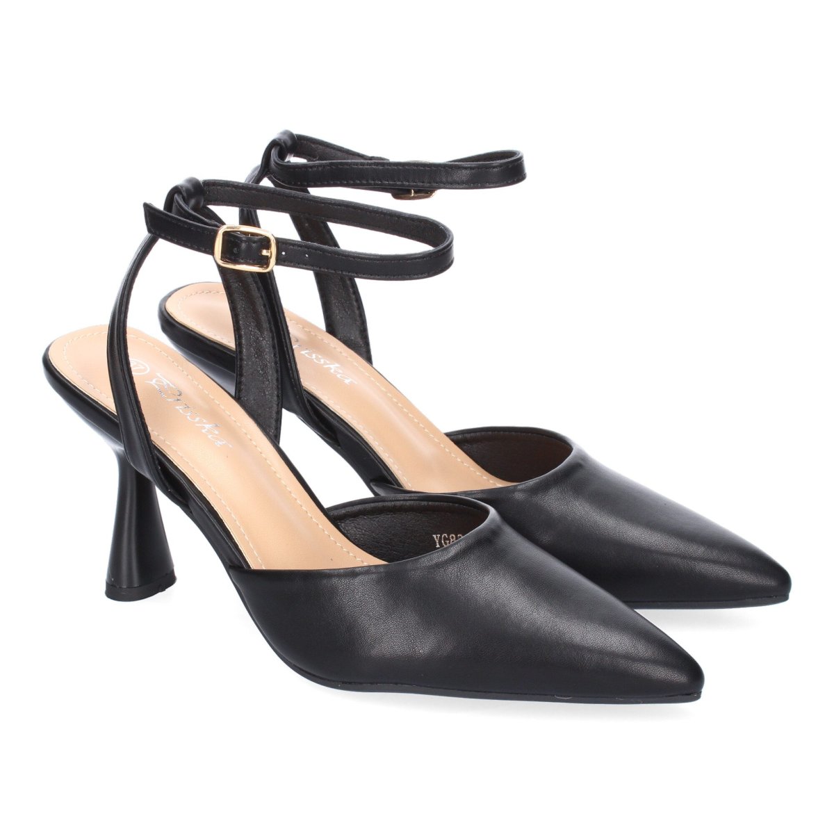 Zapatos Tacón Negros Pulsera Tobillo
