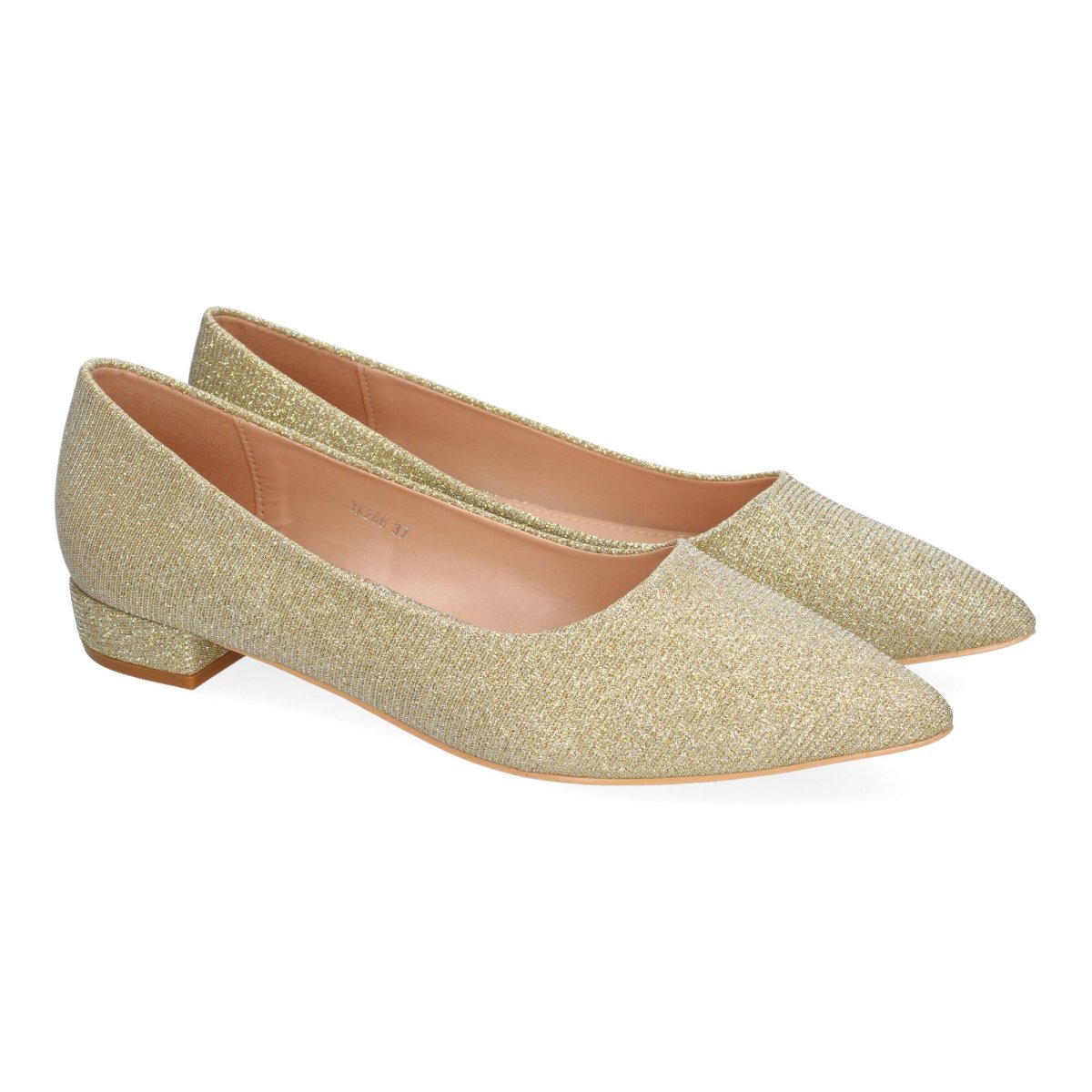 Zapatos bailarinas dorados lisos - Imagen 2