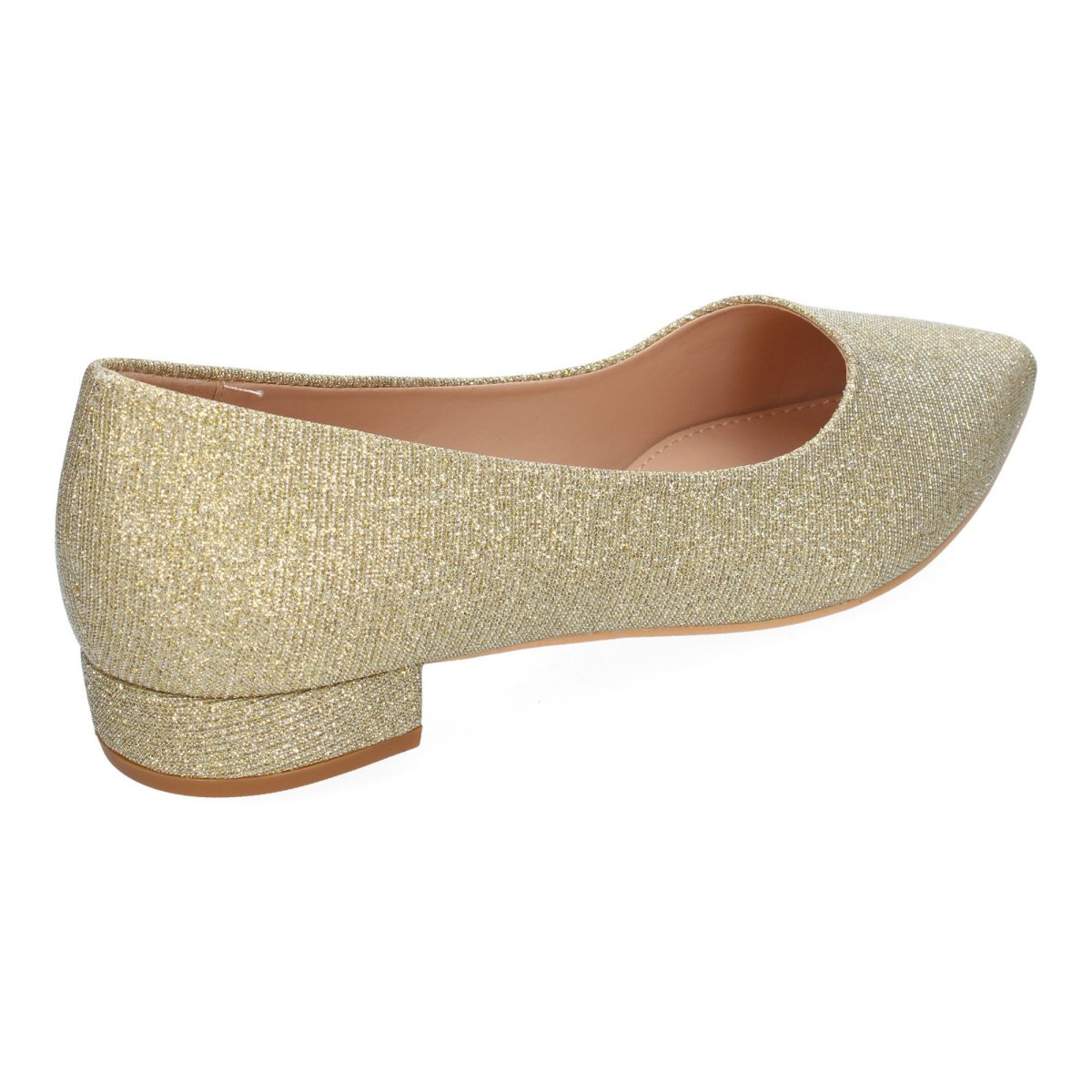 Zapatos bailarinas dorados lisos - Imagen 5