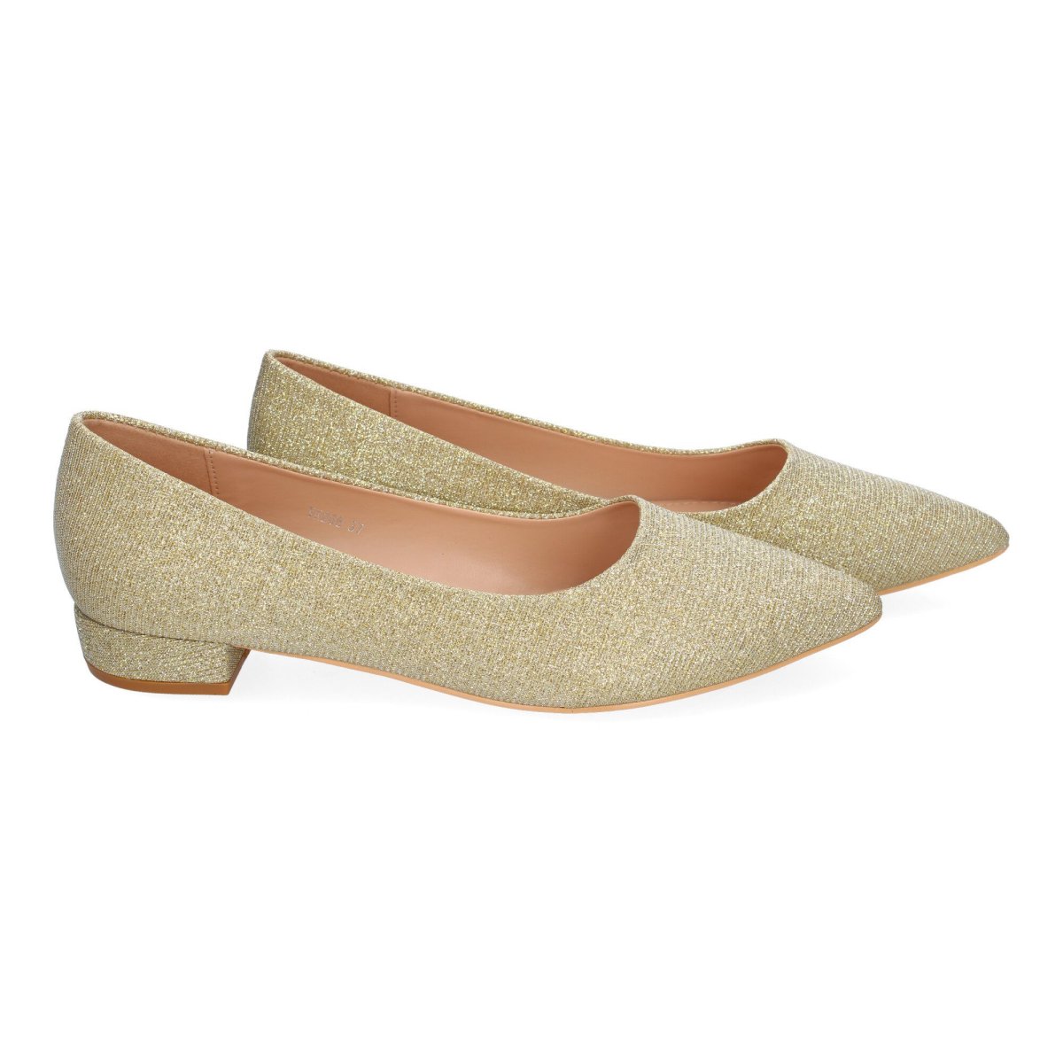 Zapatos bailarinas dorados lisos - Imagen 6
