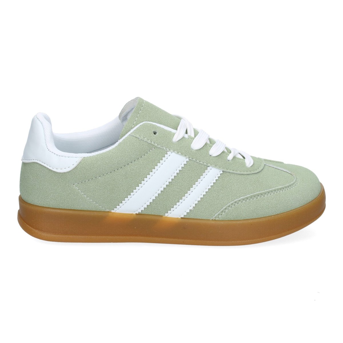 Zapatilla casual mujer verde claro bicolor - Imagen 3