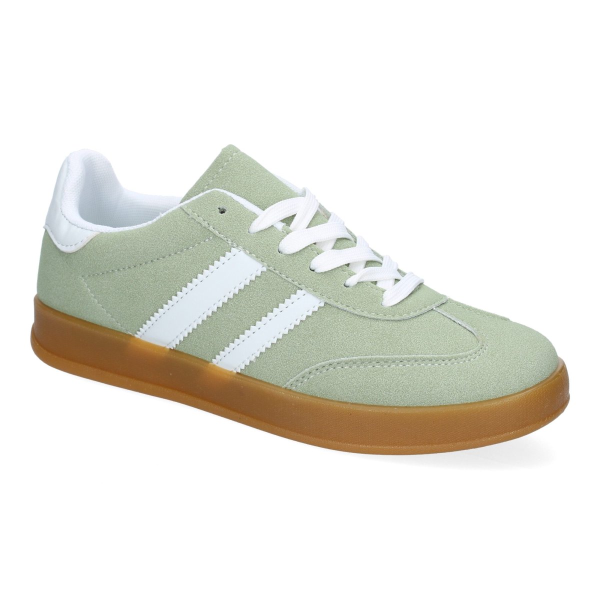 Zapatilla casual mujer verde claro bicolor - Imagen 4