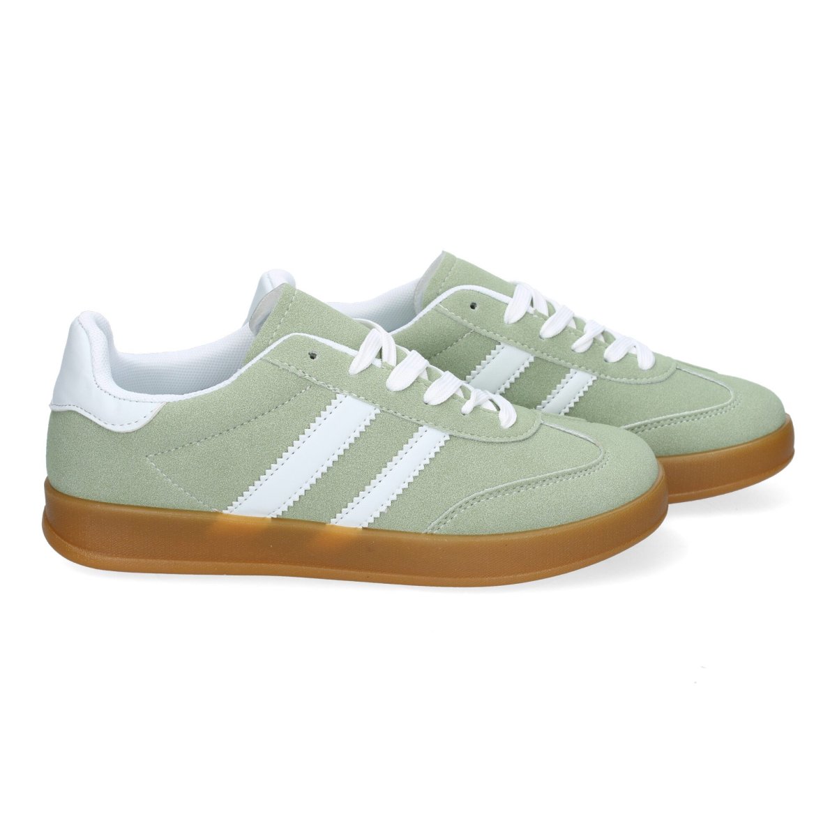 Zapatilla casual mujer verde claro bicolor - Imagen 6