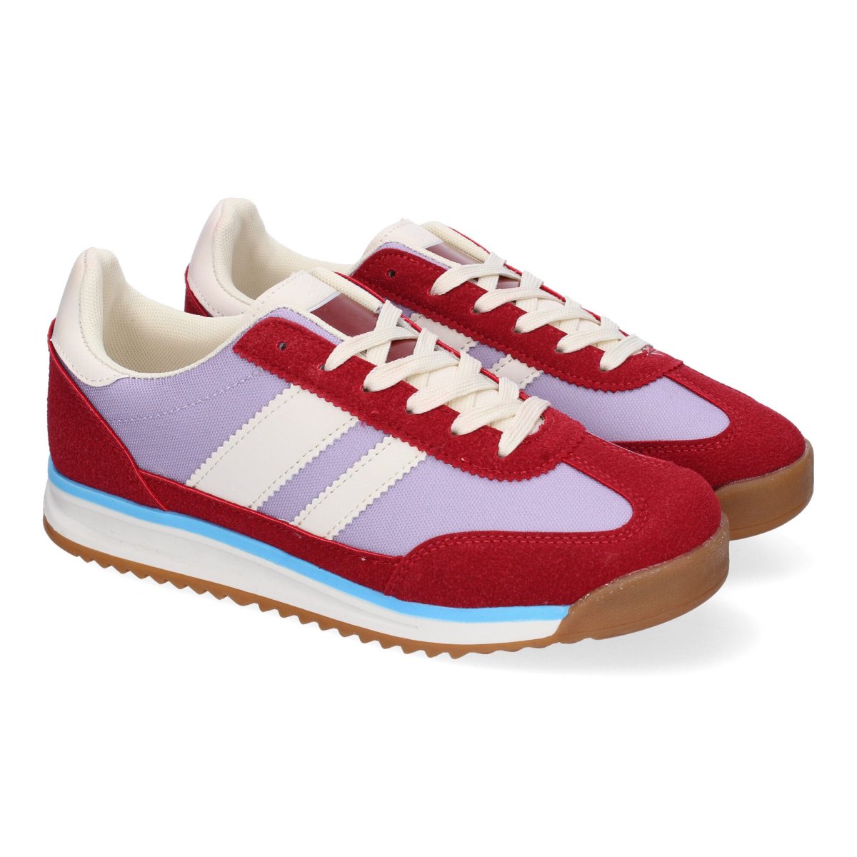 Zapatillas Deportivas Casual Burdeos Sin Estampados