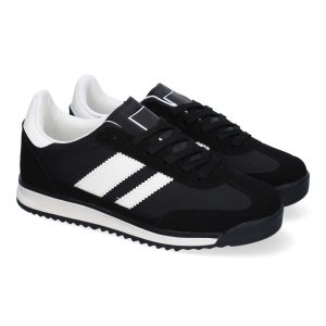 Zapatilla casual mujer negra Adidas tres rayas