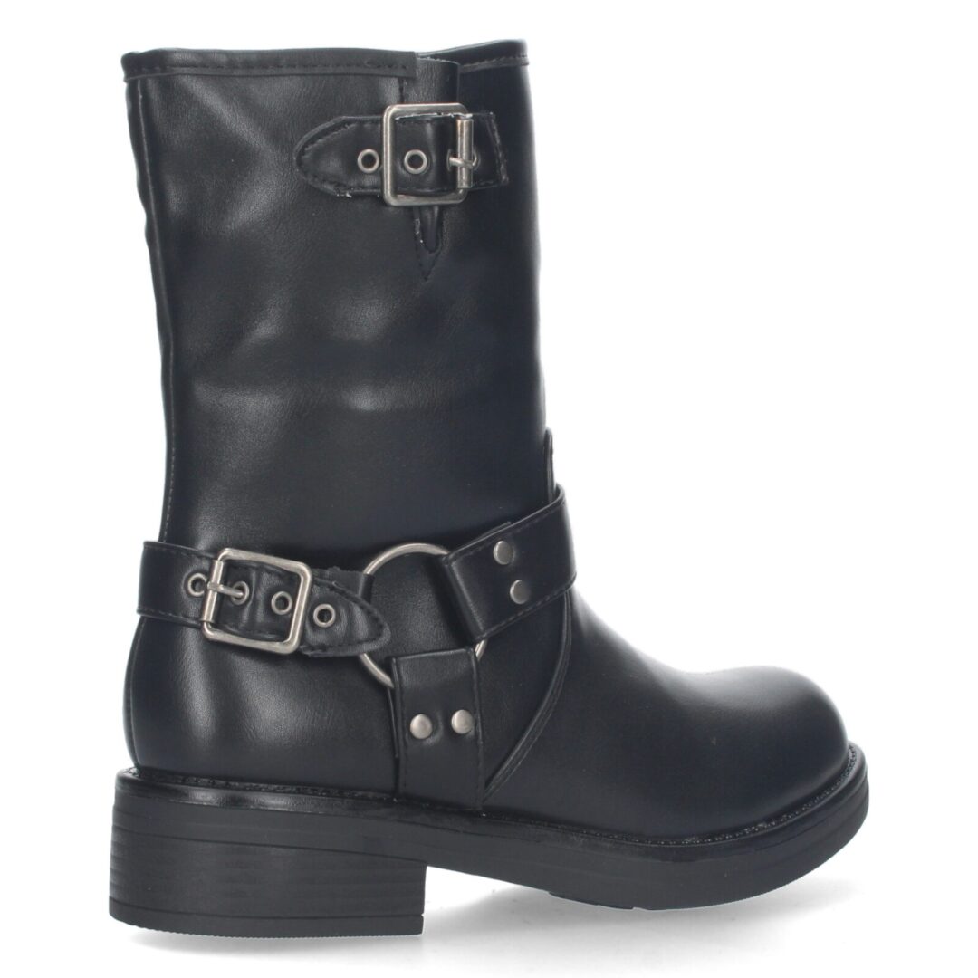 Botines moteros negros con hebillas - Imagen 5