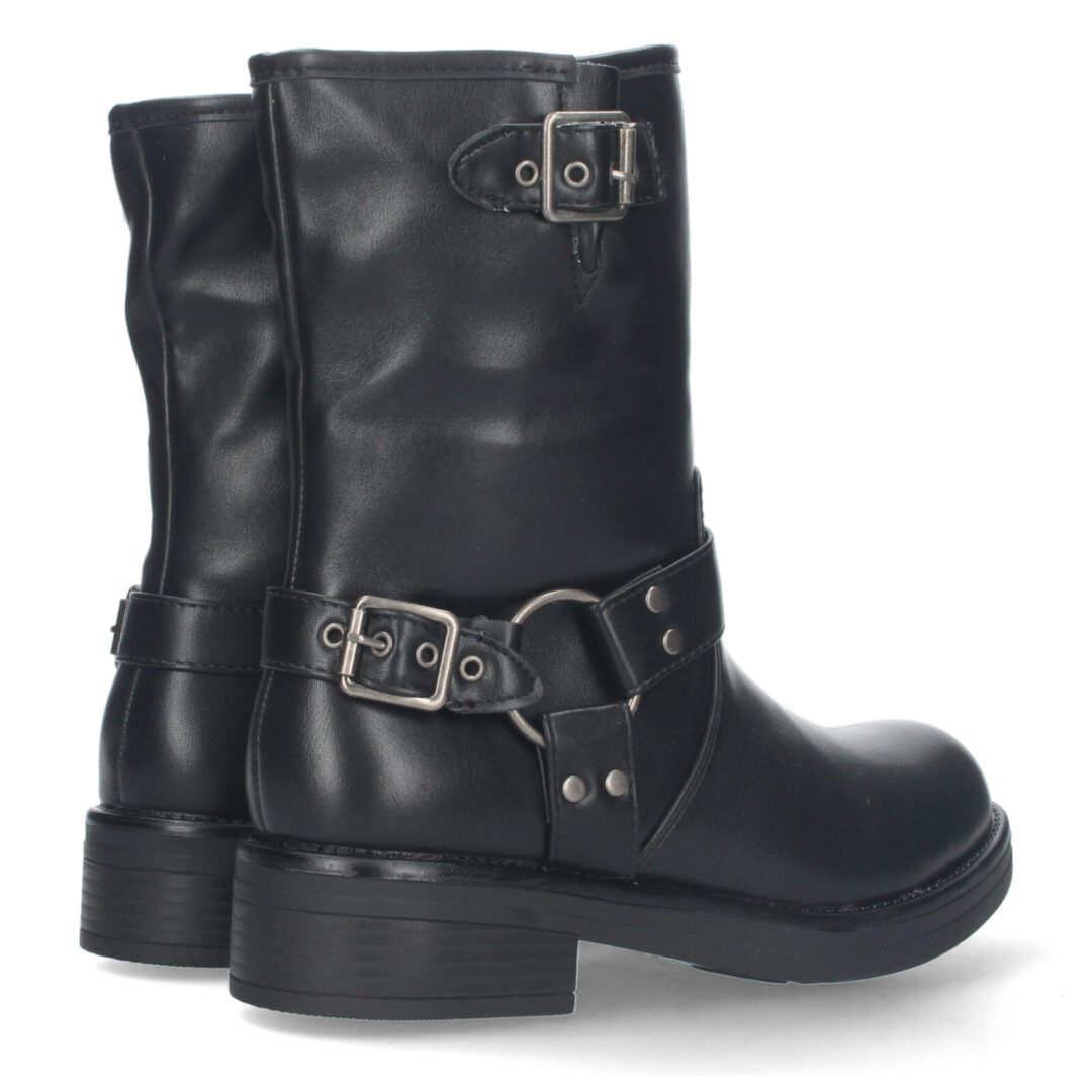 Botines moteros negros con hebillas - Imagen 6