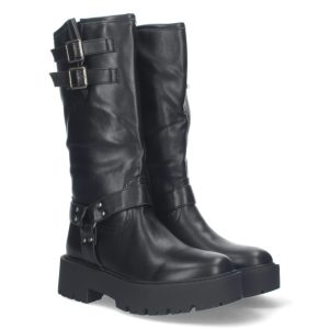 Botas moteras de plataforma negras