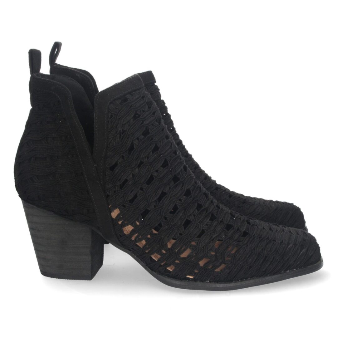 Botines abiertos trenzados negros - Imagen 2