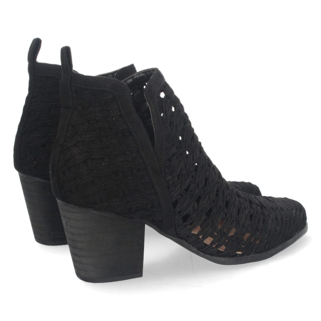 Botines abiertos trenzados negros - Imagen 5