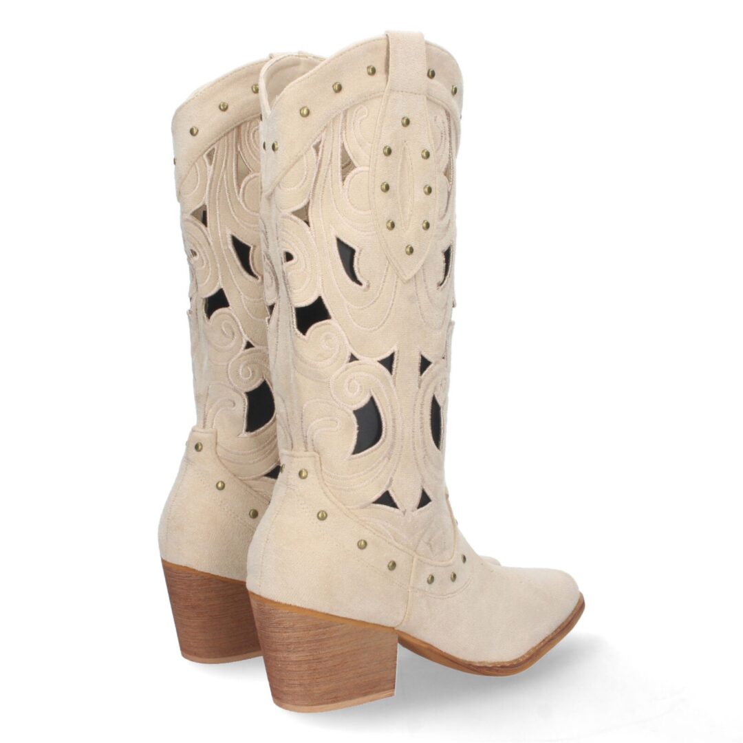 Botas cowboy caladas beige - Imagen 5
