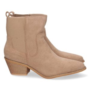 Botines elásticos marrones de madera