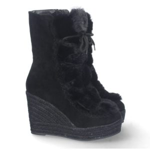 Bota cuña esquimal negra