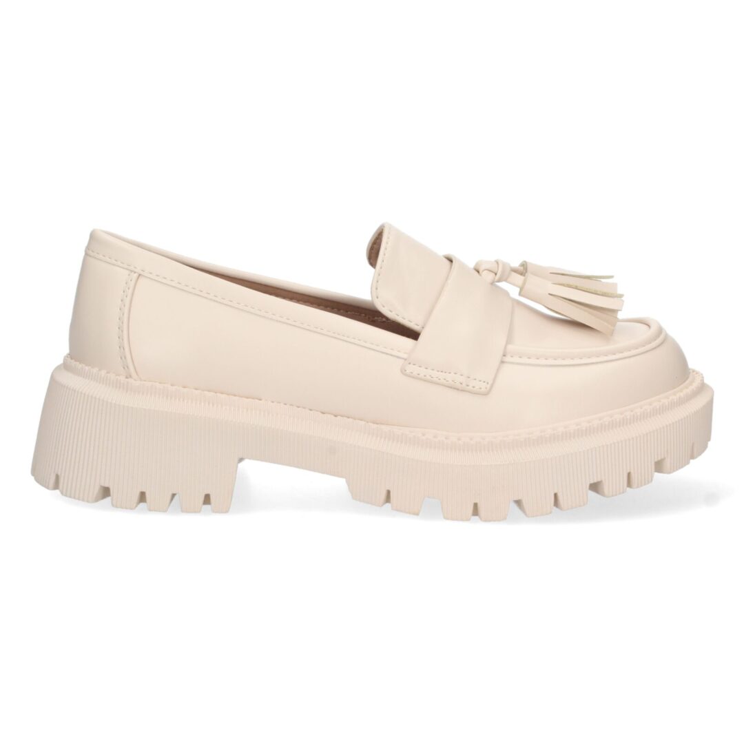 Mocasín borla beige sin estampado - Imagen 3