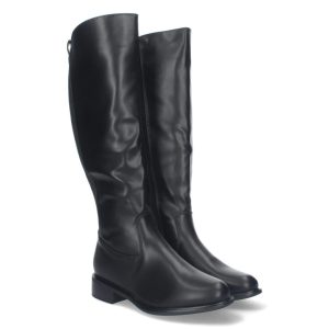 Botas Altas Planas Negras de Mujer